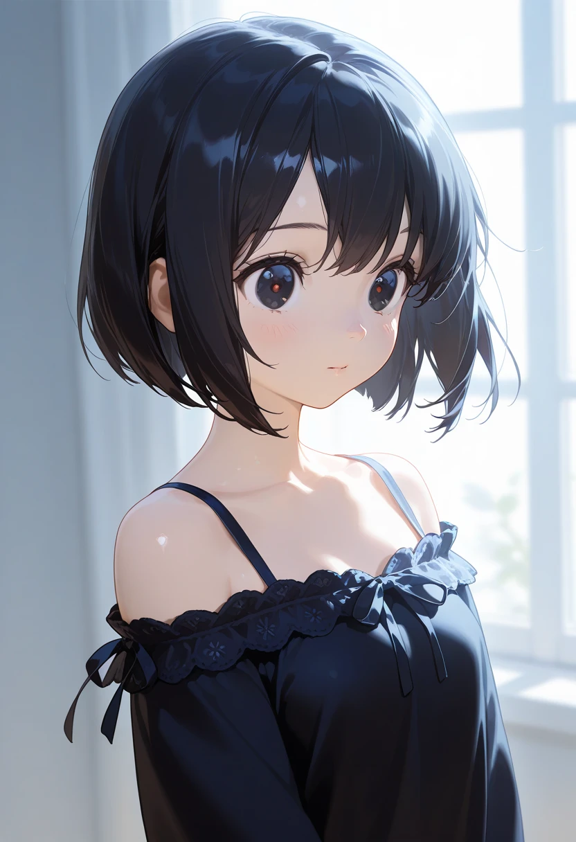(Masterpiece), Best quality, （character sheets，Same role，frontage，Lateral face，on  back）, wears a white dress，Purple lace，（White lace gloves，Purple lace），There are flowers on it,   Modern art,Lace gloves