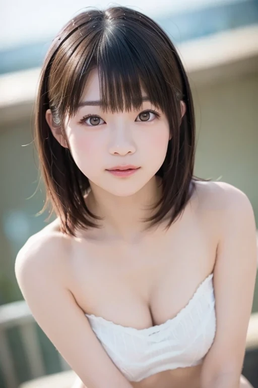 Street,(Keisan:1.5), NSFW,Naked,Lying on your back with your arms crossed behind your head、Legs are M-shaped legs、masutepiece, Best Quality, Original full-body image photo, Realistic, Face, Big breasts, , Incredibly ridiculous, Beautiful Girl, Cute, light yellow shorthair, 、 depth of fields, High resolution, Hyper-detailing, Fine detail, Very detailed, Very detailed eyes and face, Sharp pupils, Realistic pupils, Sharp Focus, Cinematic lighting,