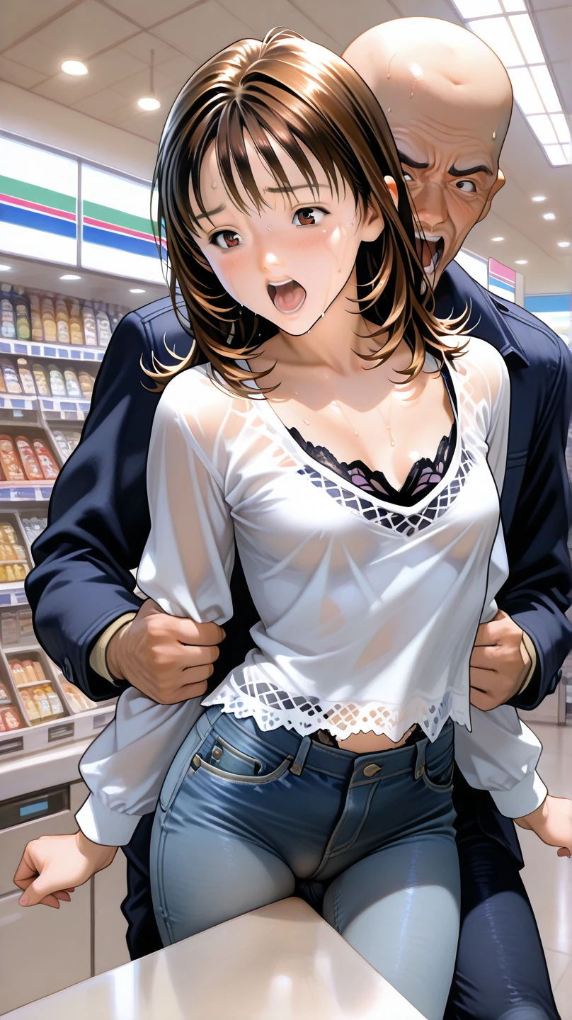 Highest quality,masterpiece,Popular actress,nude,Black Hair,Black hair color,Nipples,adult video shop,Autograph session,Spent,I greet them with a smile,Super Beauty,Perfect body