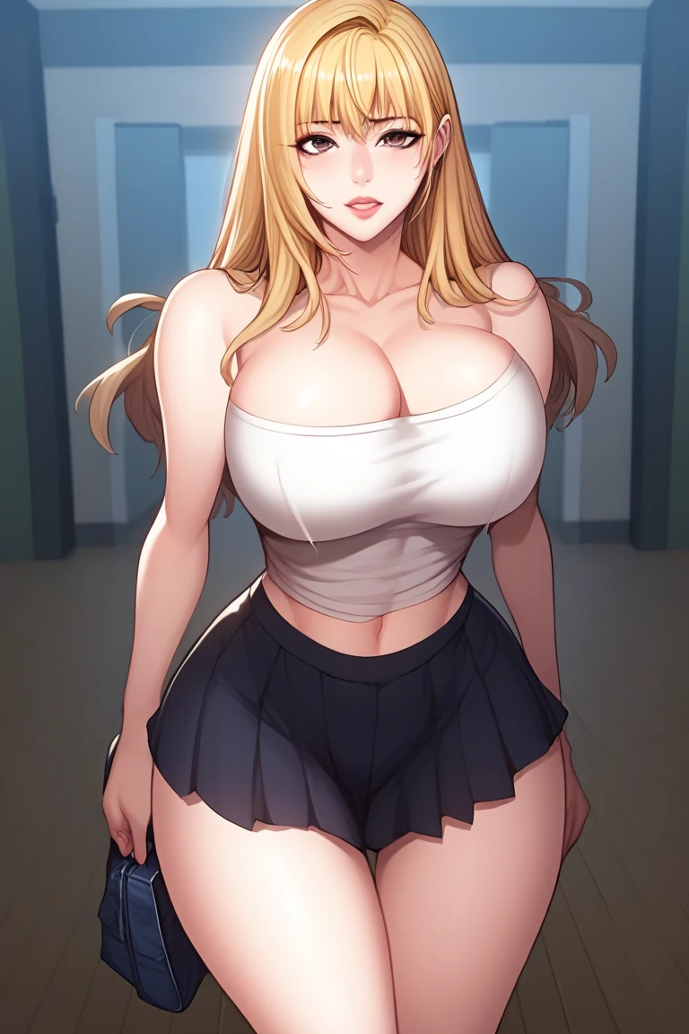 extremely detailed fine touch, natural light, sun light, light rays, dappled light, reflection, shadows, ray tracing, masterpiece, best quality, highly detailed,
<lora:rena:0.6> rena, 1girl, blue-gray eyes, very long hair, blonde hair, large breasts, jewelry, looking at viewer, 1girl, animal ears, arm up, black legwear, black skirt, blonde hair, blue eyes, breasts, choker, cleavage, collarbone, earrings, fake animal ears, huge breasts, jewelry, long hair, pleated skirt, rabbit ears, shirt, shoes, sitting, skirt, socks, solo, very long hair