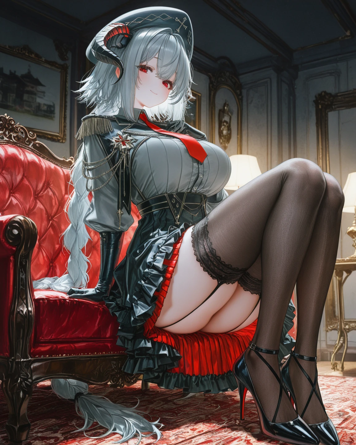 (Top quality, Masterpiece: 1.2), 1girll, Beautiful, Cute, Beautiful, Style, Sexy, elegant, Attractive, Sexy, Beautiful and Well-groomed face, Beautiful eyes, Beautiful hair, Smooth skin, Beautiful mouth, Smooth feet, Balanced body, fashionable with a change of clothes, Mizuki Yukikaze, Hair ribbon, competitive swimsuit, Black Themes,grabbing her own breasts,legs that open,Sexual suggestiveness,Be red in the face