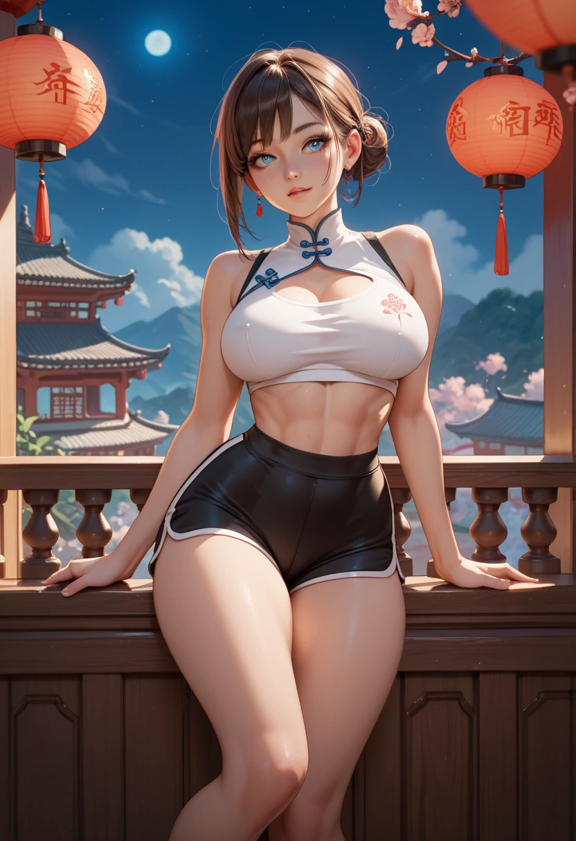 独奏, High image, Super Detail, High resolution, Anime, Manga, Illustration, Black Knee High Socks, thighs thighs thighs thighs, Beautiful woman, Amorous expression, Seductive look, Laugh mischievously, Happy, Shy, Seductive moist half-open lip, Flowing Layered Messy Half Up Braided Light Brown Ponytail Hairstyle, Sparkling blue eyes, Huge breasts, under the boobs, great proportion, perfectly proportions, slender, Full body, Knitted Dress Flared Mini Skirt