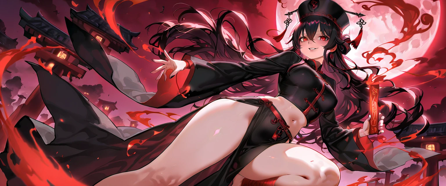 (hews art style:0.7), score_9, score_8_up, score_7_up, score_6_up, uncensored, yor briar, black hair, white hairband, sidelocks, red eyes, BREAK (masterpiece:1.2), best quality, high resolution,(detailed eyes:1.3), perfect lighting, (perfect hands, perfect anatomy), large breasts, sagging breasts, 1girl, gloves, breasts, boots, solo, looking at viewer, single glove, thigh boots, standing on one leg, black footwear, standing, ass, partially fingerless gloves, leg up, standing split, snowflakes, leotard, black leotard, thighhighs, white gloves, black gloves, kicking, split, forest, field, water drop, night sky, fireflies, expressionless, glaring eyes, hollow eyes,
