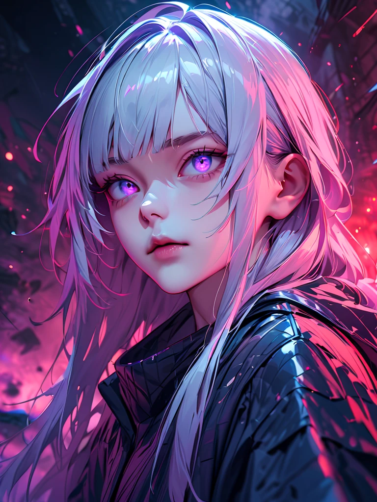 demon with glowing eyes, night sky --auto --s2