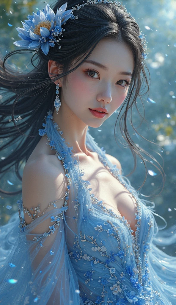 ((最大16K解像度のmasterpiece:1.6)),beautiful,Highest quality,Absolutely wonderful,Very detailed,Ultra-high resolution,masterpiece,Realistic,Realistic,Increased depth of field,Cinematic Light,
One elegant mature woman, Long black hair,精巧なディテールのbeautiful顔,Face with a gentle expression,Transparent white skin,Very delicate skin texture,Great proportions,Glamorous Body,Anatomically correct body,
high slit dress,Gorgeous colors,Gorgeous and detailed pattern,Beautifully detailed pattern,Detailed cloth texture,
Dark Background,Dramatic Angle,