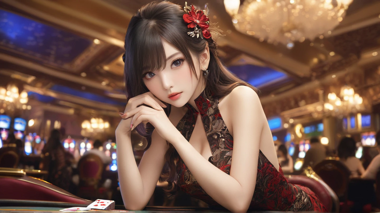 ((Best Quality, 8K, masutepiece:1.3)), (Realistic, Photorealistic:1.4),((Hotel room:1.4)), ((Casino:1.4)),
BREAK
(Facing:1.4), put hands on the hip, (Crotch focus:1.5), (A pretty woman with perfect figure :1.4),(Long Tall Pretty Woman:1.4),(thin waist:1.4),(small head:1.5),Beautiful smile, (Bright:1.4),(Highly detailed face:1.2),Detailed eyes, 二重まぶた, japanese pretty woman, (Sexy Pose:1.7),(Show me her crotch:1.5),(Ahegao:1.3),Oily skin, Shiny skin, silk hair, Medium Hair, hime-cut, ((Straight hair:1.4)), ((A MILF:1.8)),
BREAK
(Playboy Bunny Costume:1.5),(fishnets pantyhose:1.3),(a bow tie:1.3),(White cuffs:1.4),(red outfit:1.5),(medium breasts:1.3),