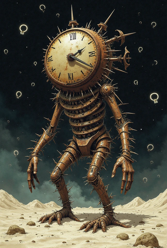 Clocks melting and turning into corpses