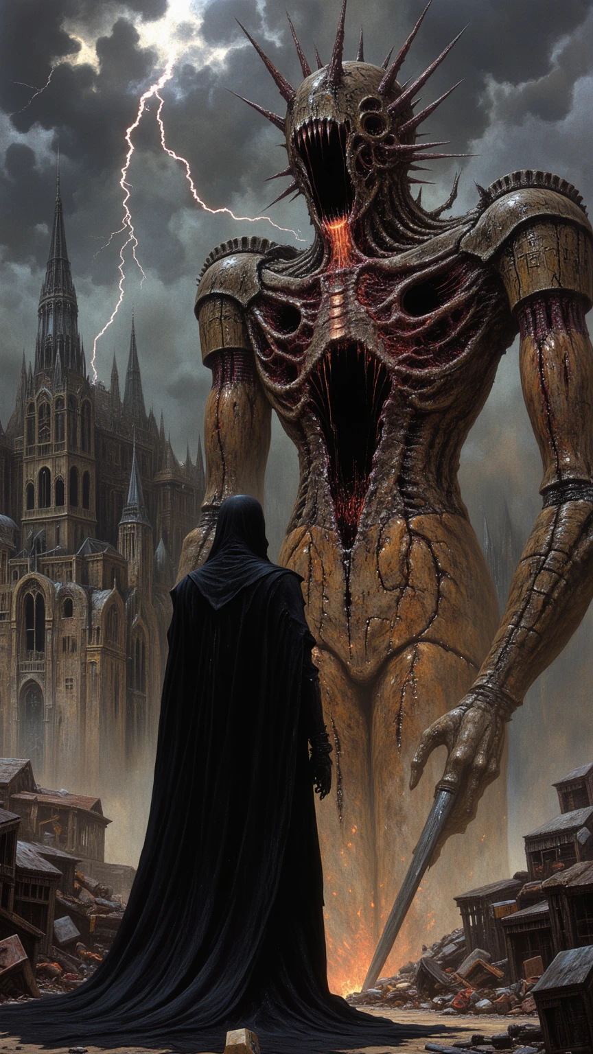 Craft a spooky and atmospheric Halloween scene where Leonardo AI introduces Lovecraftian madness to the city. Imagine eldritch creatures, eerie augmentations, and a fog-filled environment that evokes the cosmic horror of Lovecraft. This Halloween-themed prompt draws inspiration from the unsettling works of Lovecraft and artists like Bernie Wrightson. enormous tits