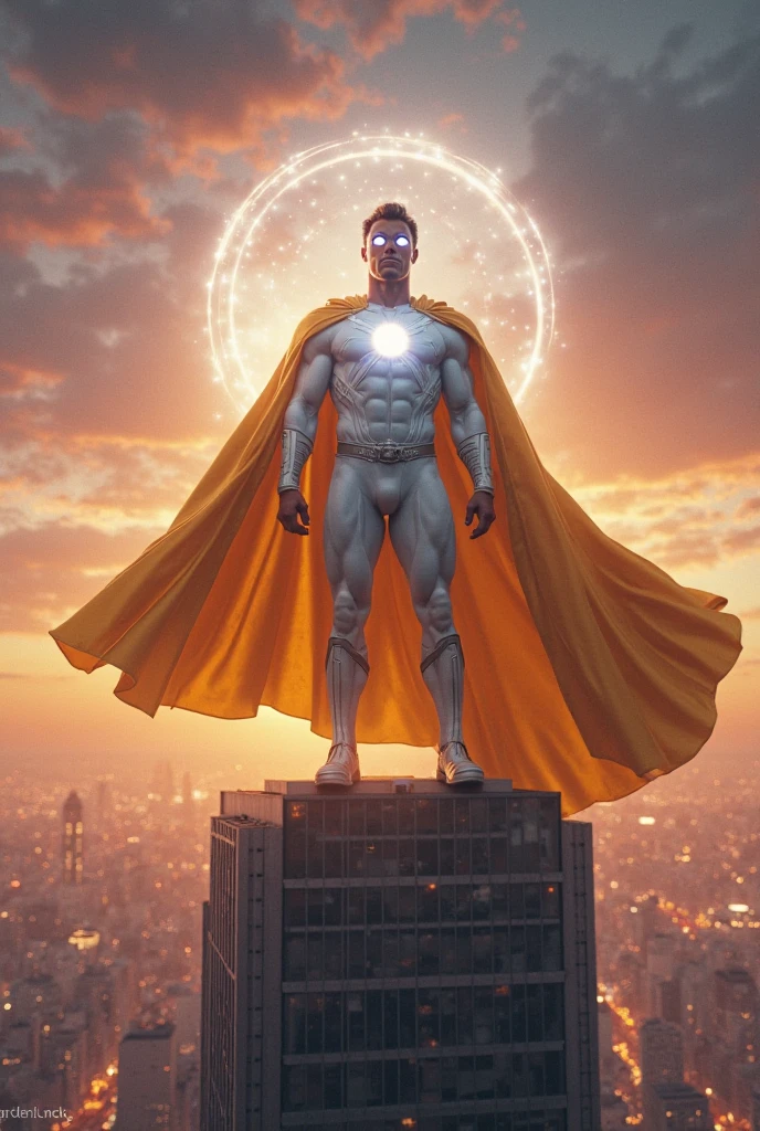 an immortal superhero with a white super suit