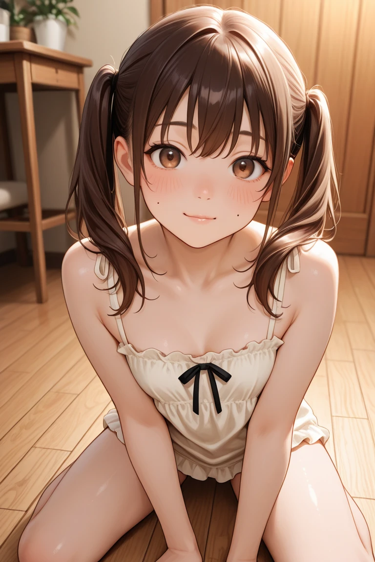 nsfw,uncensored,(masterpiece), (photo realistic1.4), ultra high res, best quality, 8k official art,figure,very detailed,anime color,perfect hands, perfect fingers, perfect legs),(cowboy shot,From front,1girl,solo,idolmaster,(aiko takamori),, (, beautiful girl), (beautiful dark yellow eyes),((((beautiful light brown hair)))), ((midium long ponytail hair)),(wet hair), (shiny hair),(wet skin), (pale orange skin),(shiny skin),((slender)),(flat chests,very small breasts), ((pubic light brown hair:1.3))),(private clothes),(open clothes),((steam)),(scatter sweat),(one eye closed), ((out tongue)),(Kamimei),(feel good),(ecstacy Face),(ahegao),(indoor,studio room),(one eye closed),((sex,cowgirl,pov)),((Cum on body:1.9)),((Cum on face:1.9)),((cum on hair:1.9)),((Cum in mouth:1.1)),