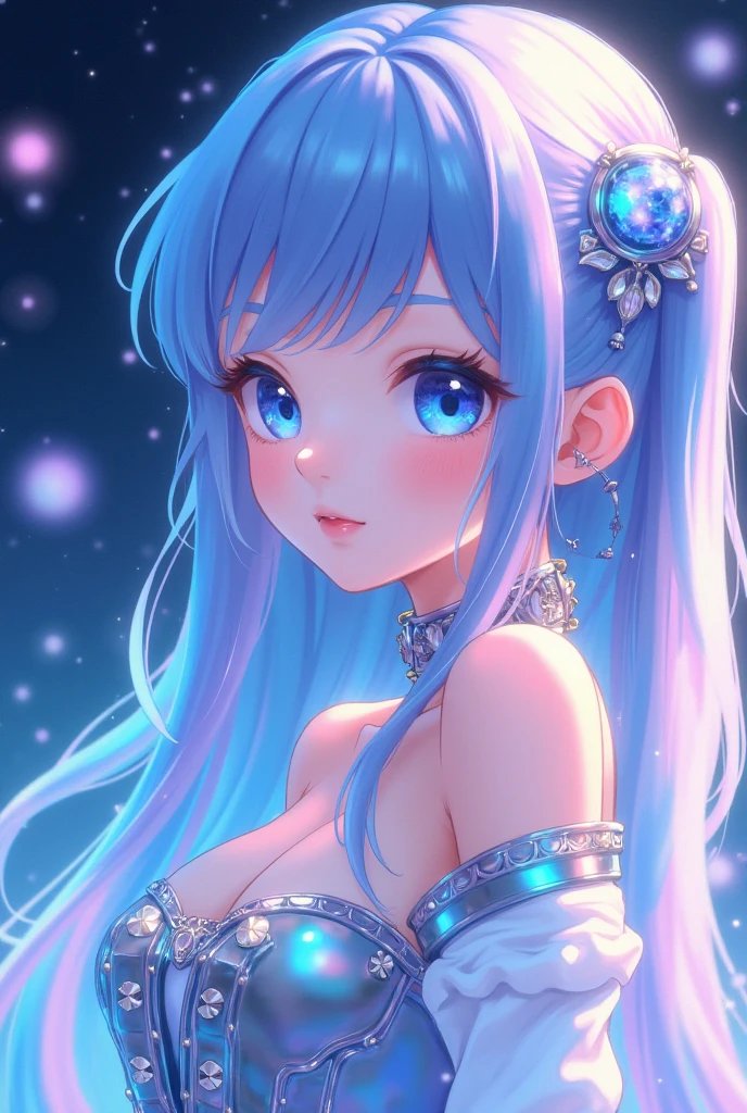 Anime girl with blue hair and purple eyes poses for photos, Hestia, Ayaka Genshin Impact, blue scales cover the chest, Artgerm is extremely detailed, Knight Portrait of the Zodiac Girl, tsuaii, Zerochan Art, by Kamagurka, Blue. hair details, Artgerm on ArtStation Pixiv, Smooth anime CG art