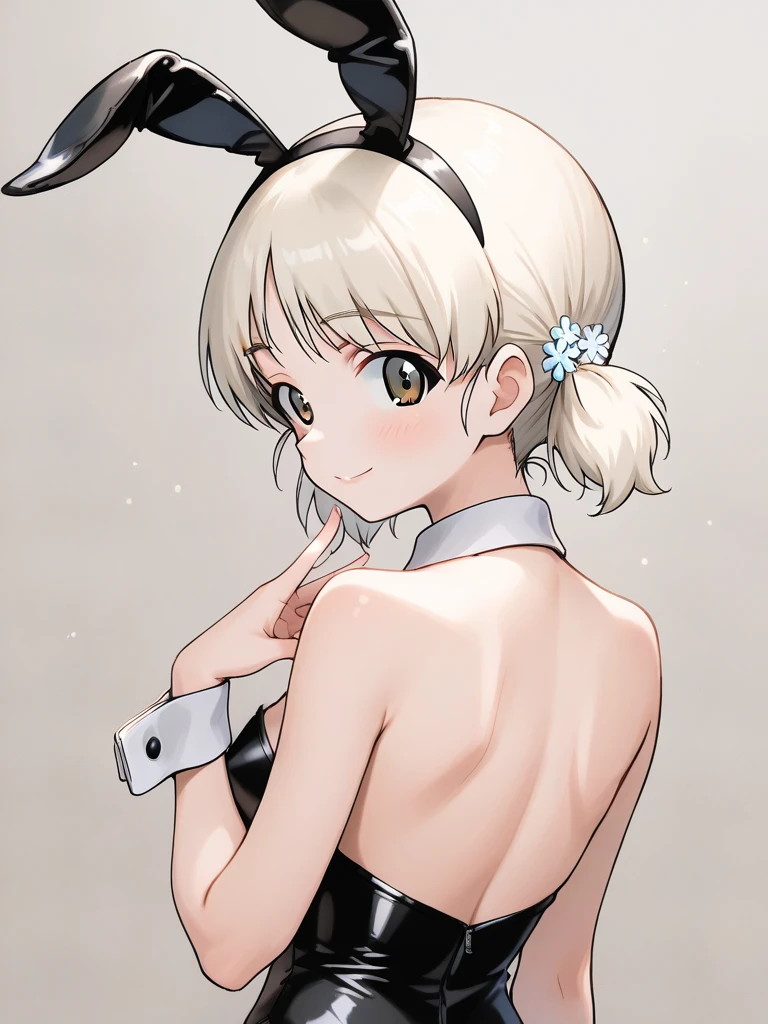 Bunny girl,A drawing of a woman wearing rabbit ears and an orange swimsuit, digital art, outlined!!!, thick outline, whole body in view, thick outlines, pose with hands in front of body!, whole body!, full pose, whole body concept, outlined, thick line drawing, whole body portrait of a short!