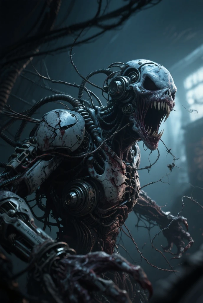 ((best quality)), ((masterpiece)), (detailed), (high-resolution:1.2), (masterpiece, top quality, best quality, official art), (Luis Royo:1.2), (Yoshitaka Amano:1.1), (1woman mutated:1.3), (mechanical body parts:1.2), stomping the camera, (bloody heels:1.1), ((ultra-detailed)), (highly detailed CG illustration), (blood veins:1.1), (glowing eyes:1.2), from below:1.5, pov, (horror art:1.3), power <lora:add_detail:1> <lora:povsitting:0.8>