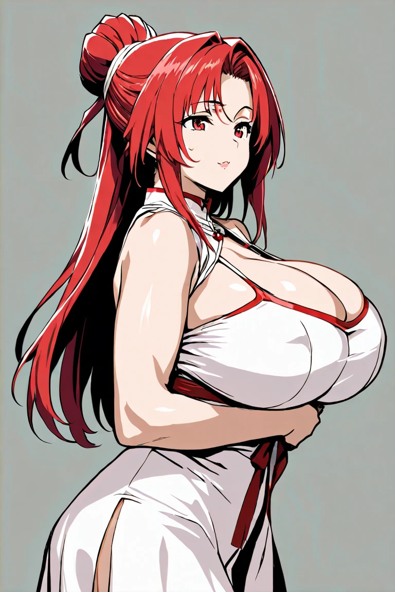 masterpiece, high resolution, best quality, beautiful art, 1 woman , Akane Hiyama, 30 years old, well made hands, fingers and body proportions, grown up, loose long hair, big breasted, cleavage, white kunoichi dress, full body , sexy outfit, pelvic curtain, sexy legs and thighs, full body, she is fighting in a martial arts tournament, she is fighting and looking at the viewer, showing her fighting skills, throwing a side kick, exposing her white panties, action and combat scene, being confident and proud, smiling joyfully, sexy shots on her body, bouncing breasts, beach environment
