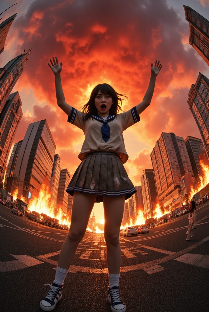 Giantess、nude、Idol、Nude Model、actress、Beauty、Black Hair、Curled short hair、Painful face、pain、Slut、Lewd、Beautiful eyes、blush、steam、Detailing the eyes、sexyポーズ、high resolution、High quality、Anatomically correct、Aerial image、Destroyed City、City of Rubble、Run over、Get excited、High tension、Crush、On all fours、inflammation、Black smoke、crowd、Dark atmosphere、Scary atmosphere、Giga Size、sexy、Looming、Great impact、Breaker、Destroy buildings