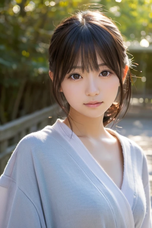 ((Highest quality、8K、masterpiece))、Sharp focus:1.2、(Fox ears))、Cute 10 year old girl with perfect figure:1.4、Slim Abs:1.2、((Dark brown hair))、(whiteいボタン留め)shirt、jeans:1.1)、street:1.2、Highly detailed face and skin texture、Fine grain、double eyelid、Shoulder、Close-up of a woman in a kimono posing for a photo、Japanの女神、Japan人モデル、white、((Small breasts))、((Small breasts))、((Small breasts))、((Sexy Kimono Costume))、((Colorful kimonos))、Japan、Drawing attractive anime girls。Cleavage