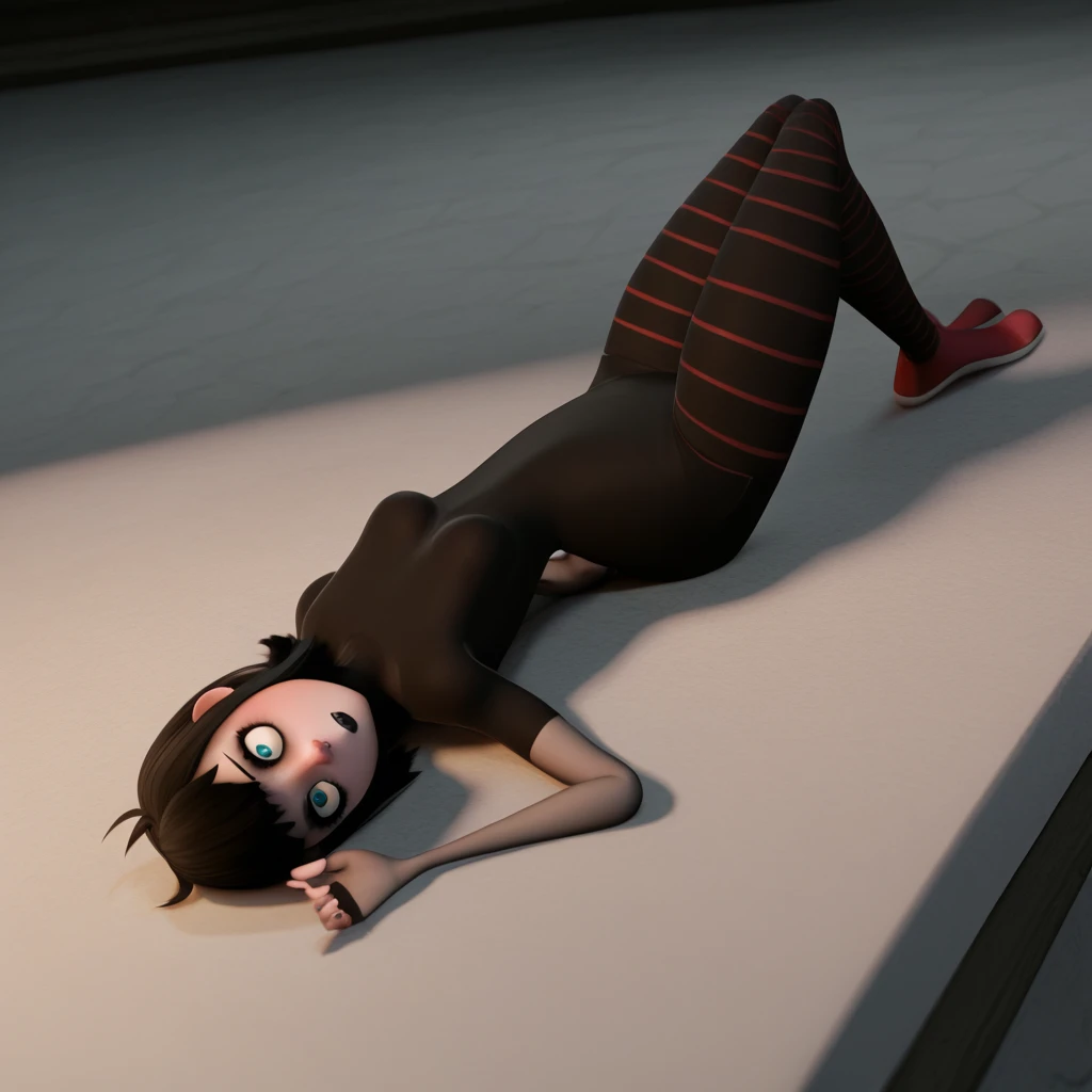 Mavis Dracula, sexly, witheout panties, under the skirt, view from the bottom, ashamed, fly away