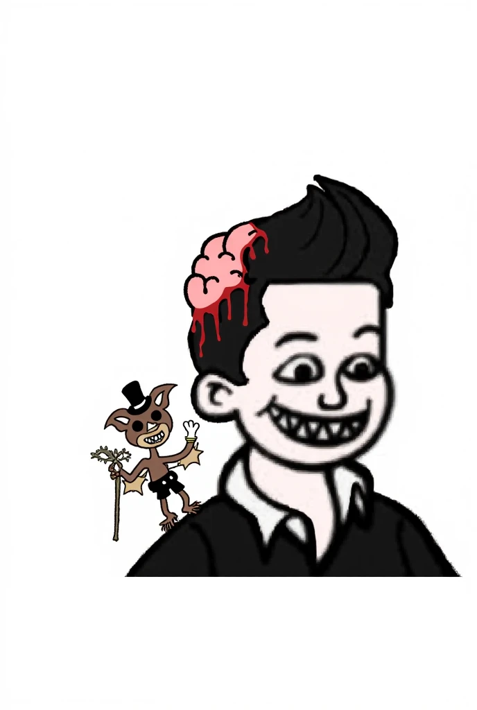 a playing card with a headshot of Alfred E. Neuman as Batman, by Tom Bunk, Al Jaffee and Don Martin from mad magazine, Portrait, sticker art, icon Painting with a black background, casual game style, flat shading, minimalistic