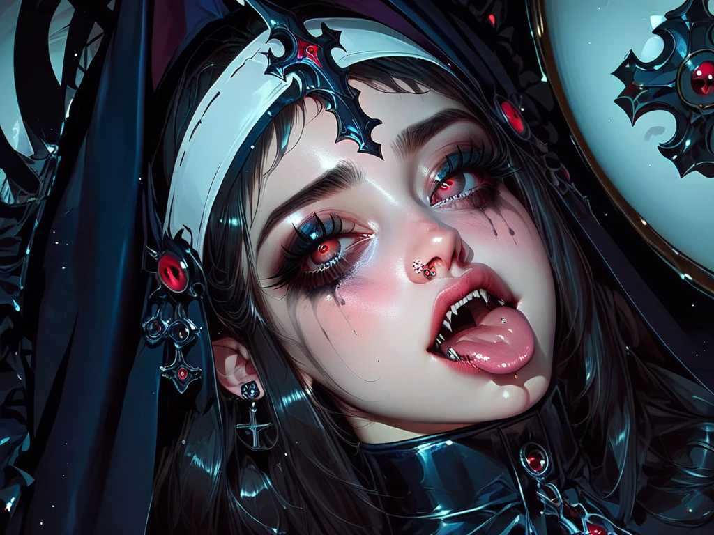 (masterpiece, top quality, best quality,4k,8k,HD,ultra HD), 1girl and long black hair, close up, detail face, ahegao