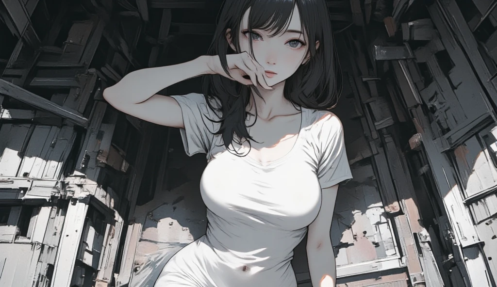 (from behind),gym uniform,(Thin type:1.8),(big breasts),(random hairstyle),(Highest image quality,(8k),ultra-realistic,best quality, high quality, high definition, high quality texture,high detail,beautiful detailed,fine detailed,extremely detailed cg,detailed texture,a realistic representation of the face,masterpiece,Sense of presence)