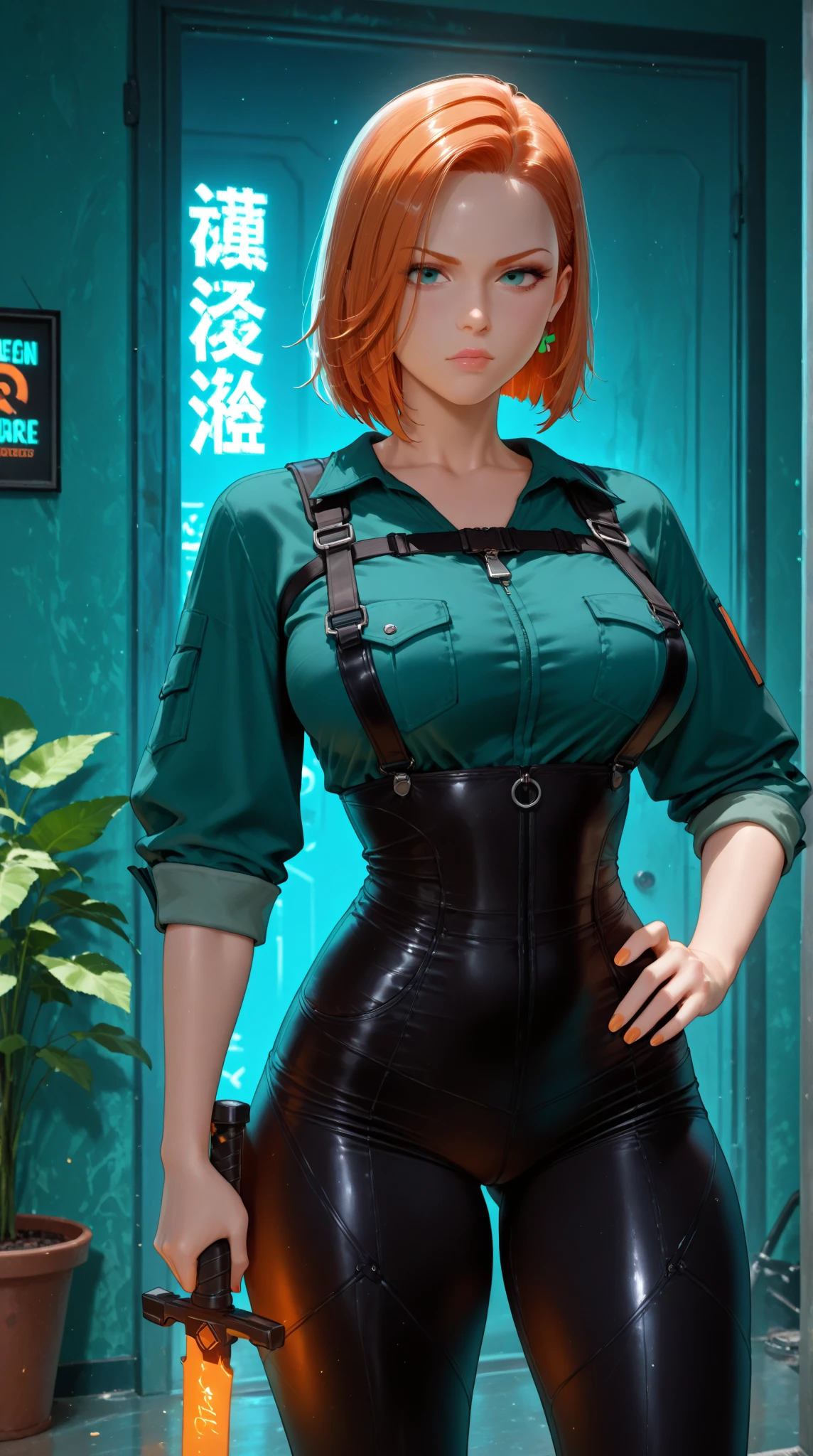 (highest quality:1.2, Very detailed, Latest, Vibrant, Ultra-high resolution, High Contrast, masterpiece:1.2, highest quality, Best aesthetics), Beautiful female mechanic, sexy, Work clothes, Overalls, Best Body Line, Beautiful detailed eyes, A professional and confident smile, Detailed facial features, Elegant hairstyle, Power tools, detailed machine, The work contents written on the wall, A neat and tidy desk, Precision work, Adorable, ahegao, tongue out
