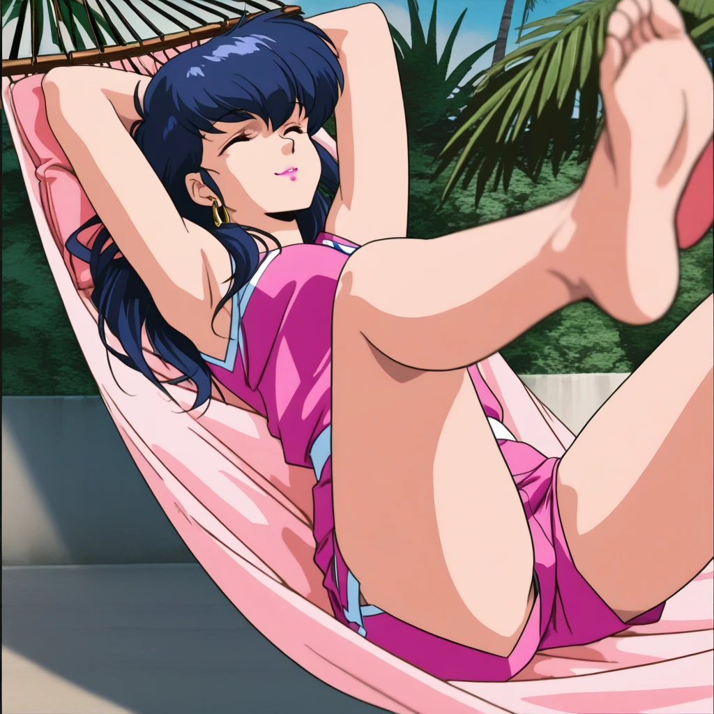 (((asakura minami:1.3))),((masterpiece)),((highest quality)),super detailed,(thin entire outline:1.2),enlightenment,explicit,solo,1girl,POV,black hair,medium hair on shoulders,(black eyes:1.2),small nose,perfect body,beautiful body,beautiful character design,perfect eyes,perfect face,((smile,red cheeks:1.2)),(having fun:1.2),small open mouth,perspiration,wallpaper,ultra high resolution,8k,photo shoot,(beautiful large breast:1.2),beautiful legs,perfect feet,beautiful skin,fair skin,smooth skin,official style,official art,make a screen cap,outdoor,(summer beach),sunshine,bright lighting,white bikini,(((micro bikini,protruding nipples,camel toe:1.2))),((wide spread legs,relaxing on beach chair:1.3)),((((2man's hands spreading her legs:1.4)))),