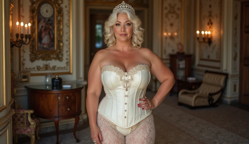 gordo, a beautiful 70 year velho indian woman, ((maduro)), ((vestindo um lindo espartilho de cobertura total creme de cor detalhada)), (usando uma calcinha de cintura alta), (calcinhas plus size), (plus size bra), Realista, Gordinho, rosto liso, Olhos perfeitos, symmetrical, 8K high definition, incrivelmente detalhado, intricado, elegante, arte de David Kostic e Stanley Lau e Artgerm, pele perfeita, (lindo atemporal, maduro, (Seios enormes:1.1), colares, pulseiras, lar, sexy, Boate, puppy position, maduro, velho, ((cabelo longo branco passando da cintura)), (rosto magro), velho