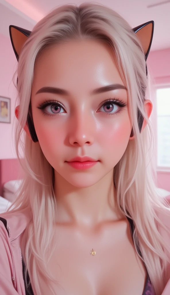 8k photos of beautiful women, (short silver hair), (Cat ears), Convoluted, Elegant, Highly detailed, An majestic, Perfect Skin, (Wet skin, Shiny skin), (Shy look), (((dripping from the face))), digital photo, , (Pink costume, see -through 、Bondage Color), (Bedroom), ((Big breasts)), (masutepiece, side lights, finely detailed beautiful eye: 1.2), nffsw, Narrow waist, eye line, (cuddling handjob:1.2),(1girl),(1boy),(penis:1.2),beautiful face,nude,medium breast,black hair,(white cumdrip, cum overflow:1.2),sweaty skin, tv, blushing, (ultra detailed),