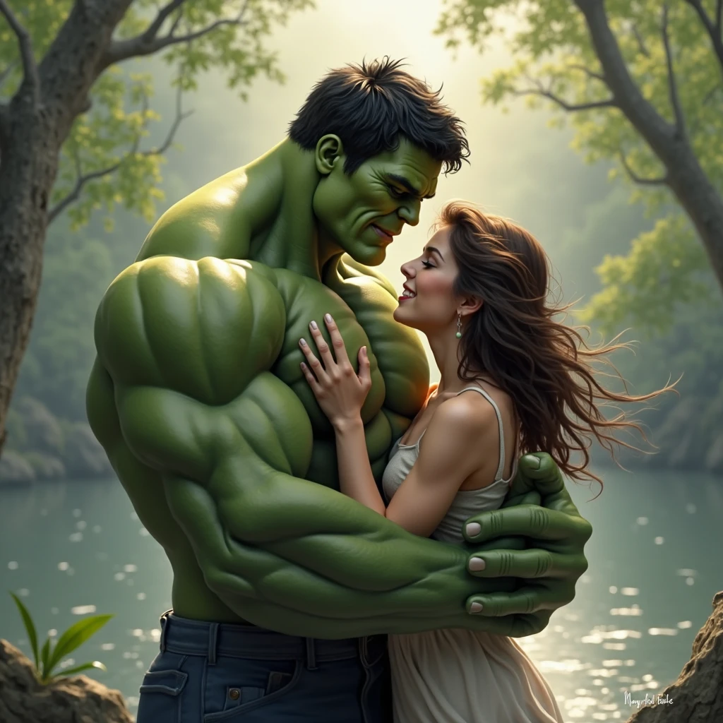 Very sexiest and hot wonder woman love with Hulk