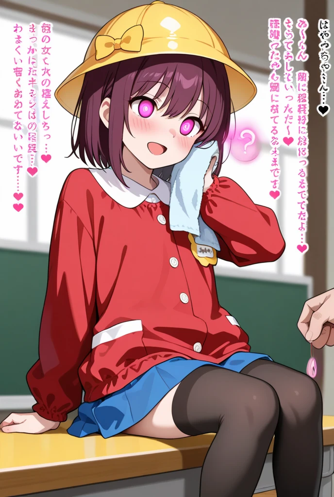 masterpiece, best quality, expressive eyes, perfect face, a toddler get transformed into a cuntboy, solo, surpriced, blushed, black hair, long hair, red baseball cap, brown eyes, full body, bare foot, naked, in a school, pussy, shining magic wand, glitter.