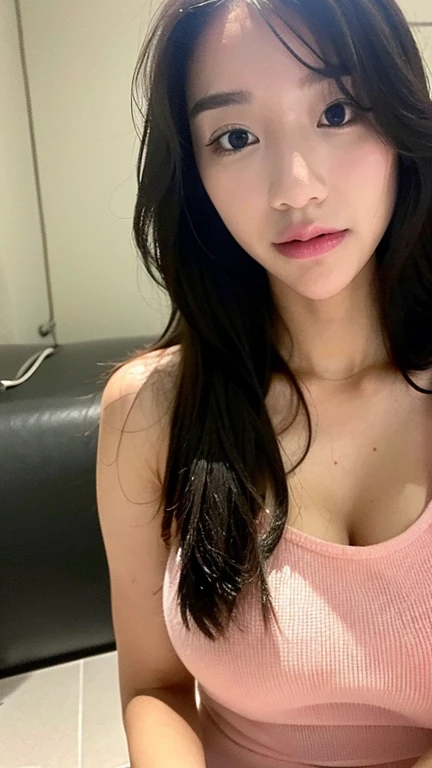 a close up of a woman in a pink bra top posing for a picture, hermosa joven coreana, hermosa mujer surcoreana, preciosa modelo china, muchacha coreana, hermosa joven coreana, modelo de instagram, beautiful asian girl, sexy look at the camera, foto de chica delgada model, wenfei ye, 8k selfie photography, foto de chica delgada, asian girl