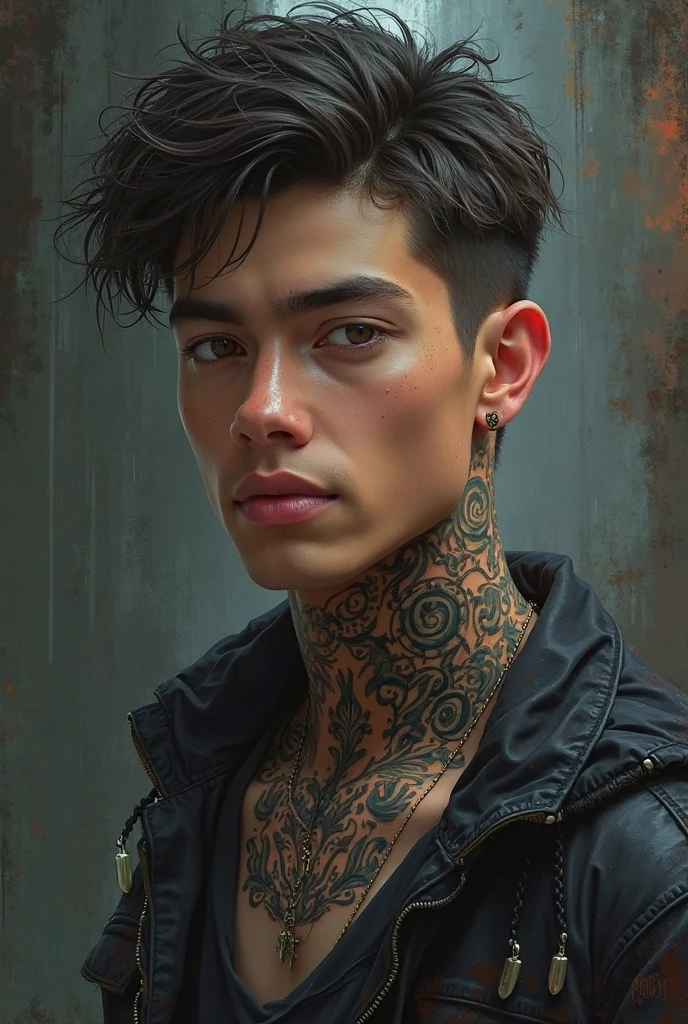 young and handsome boy, (huge), (Member details), ((camera from below)), in all its height, (looking to the camera), headcheese, Strong body ,nakedness , ((tattoo)) , body details, ((drops of sweat on the body)), physics based rendering, dynamic pose, (smile)), cyan eyes, ((Angel Face)), masterpiece