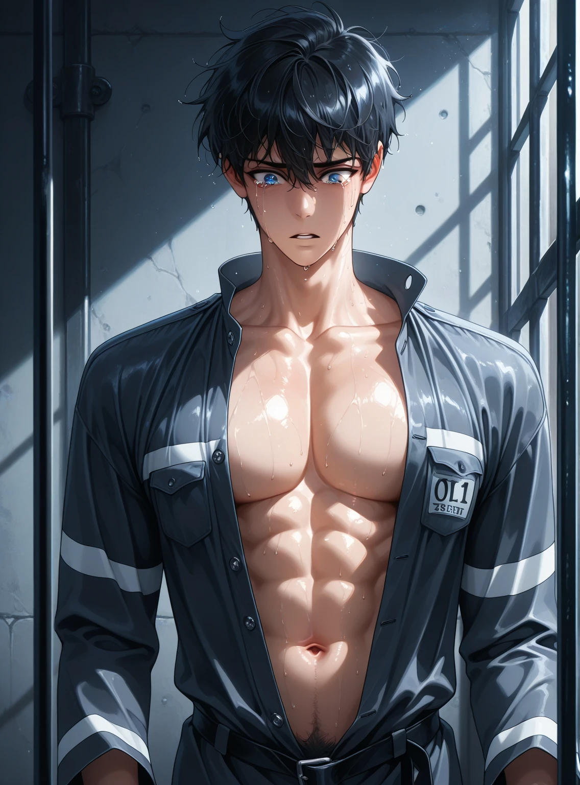 ridiculous resolution, high resolution, (masterpiece:1.4), super detailed, 1boy, seen from above, space, floating, --v 6