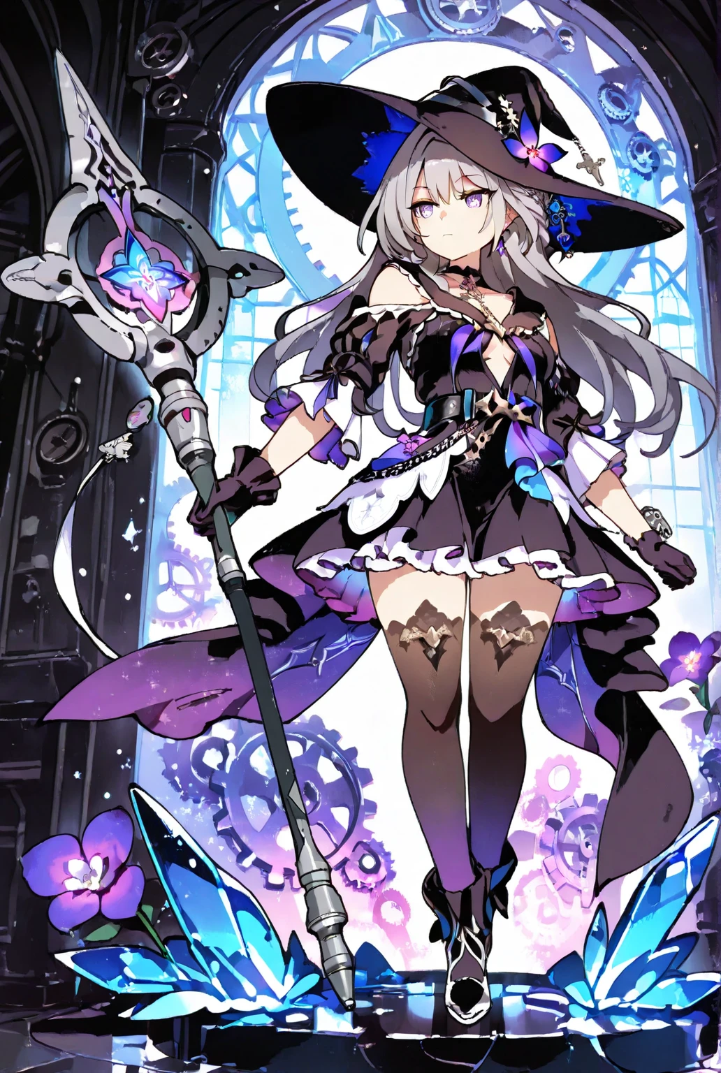 ((highest quality)),(ultra high resolution),(Super detailed),(detailed description),((best CG)),(best work of art),super precision art,great drawing art,(Fantasy art with precise details:1.5), (One Witch:1.5),(beautiful and well-shaped face:1.5),Witch's clothes detailed and detailed:1.5,Condescending laughter:1.6,Tattoos all over the body:1.8, (vibrating magic circle:1.7),Geometric pattern:1.7