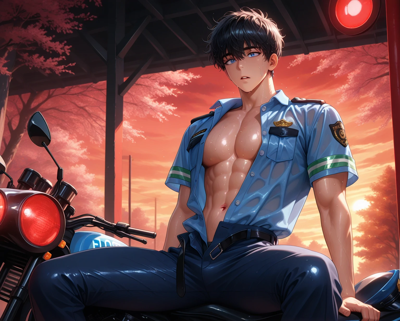 police , on stomach