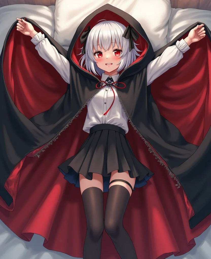 ultra detailed, masterpiece, best quality, solo, smile, leaning to the side, standing on one leg, <lora:Zero_Two_Oni__Character_LoRA:1> Zero Two, 1girl, long hair, (red skin), red horns, pink hair, green eyes, colored sclera, white hair, Black robe,