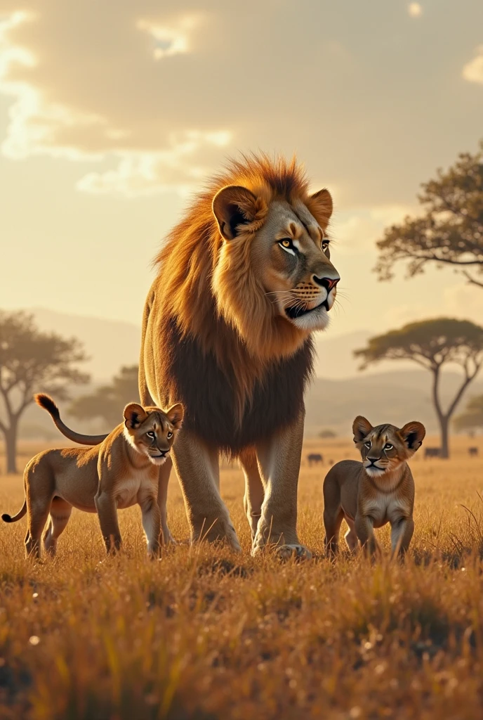 I want a lioness and her cub together