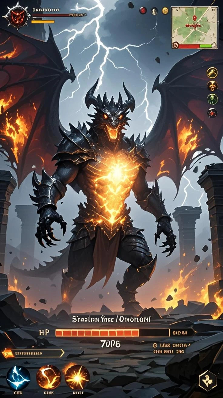 Dragon god, dragon of life, big horns, giant horns, beast, glowing eyes ,Black and silver color,a head ,Golden shine eyes