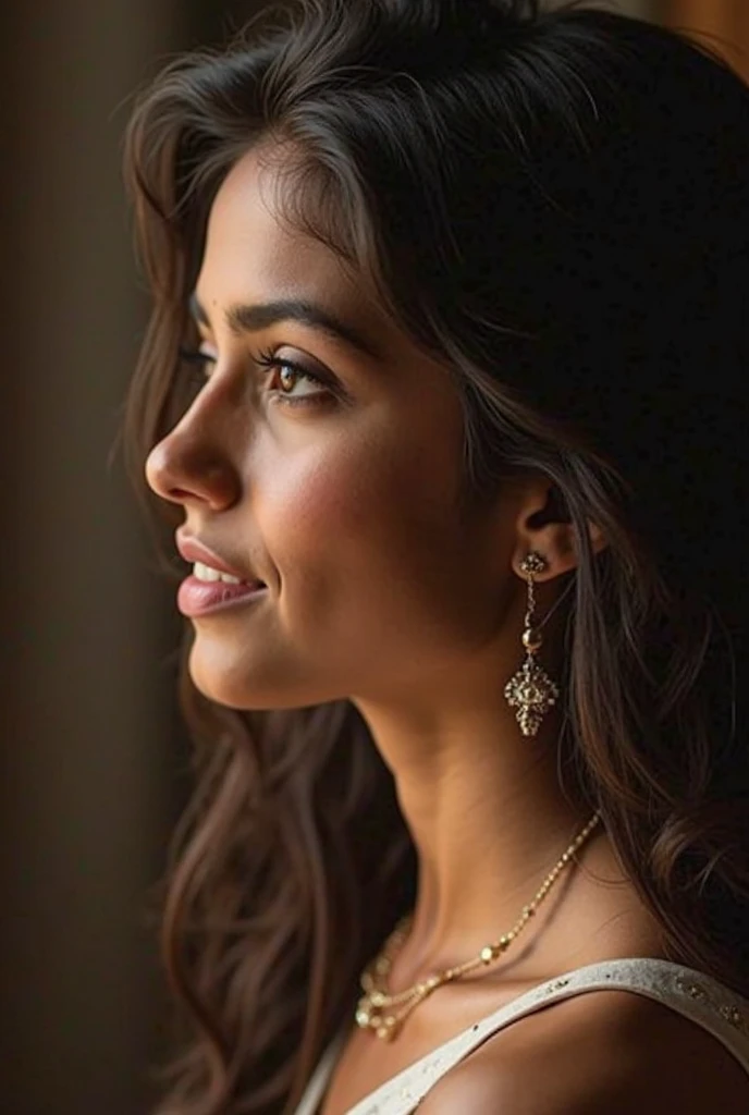 topless Portrait of A confident-looking SCANTILY CLAD indian woman with long flowing hair, hazel eyes, with flowing capes, perfect composition, hyperrealistic, super detailed, 8k, high quality, trending art, trending on artstation, sharp focus, topless studio photo, intricate details, highly detailed, art by greg rutkowski