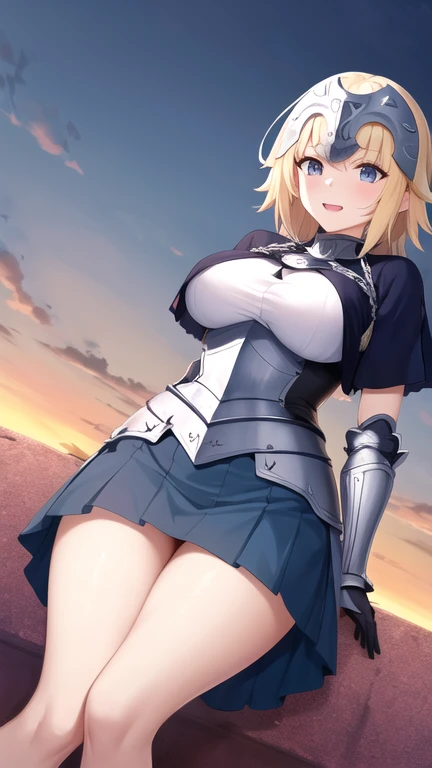 masterpiece, highest quality,BREAK NSFW,1 girl,,,huge breasts,conical chest,underboob,pointed chest,nipples facing upwards,cleavage,thin waist,blush,embarrassing,surprised,Wet,See through,clothing lift,See through、tongue licking,kneel down,open your mouth,deep throat,From above,nude,Torn clothes BREAK(1girl, jeanne d'arc (fate), long hair, solo, blonde hair, jeanne d'arc (ruler) (fate), armor, thighhighs, blue eyes, gauntlets, braid, weapon, armored dress, headpiece, single braid, sword)BREAK,takeuchi takashi,