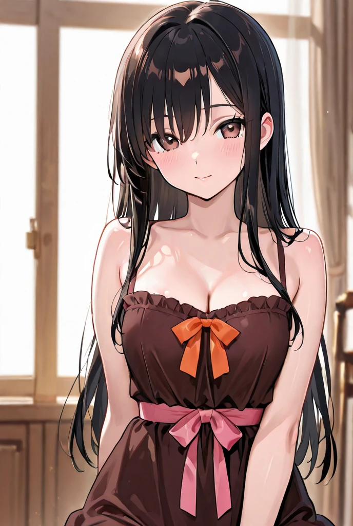 Beautiful girl at 13 years old,Japanese,,,Small and slim,Flat Chest,Small breasts,Baby Face,Small face,Black Hair,middle School girls,negligee,lingerie,fellatio,open mouth,cum on tongue,handjob,Kneeling and sitting,Beautiful and detailed anime art,First-person view,