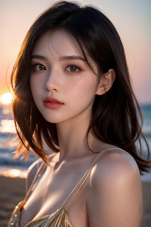 best quality,masterpiece,1girl of a Imaginative Macanese Female Page,Crude hair,at Sunrise,Cel shaded,anaglyph effect,ultra high res,Extremely Detailed Official Unity 8K Wallpapers,ultra high res,ultra high quality,The background is the sea,