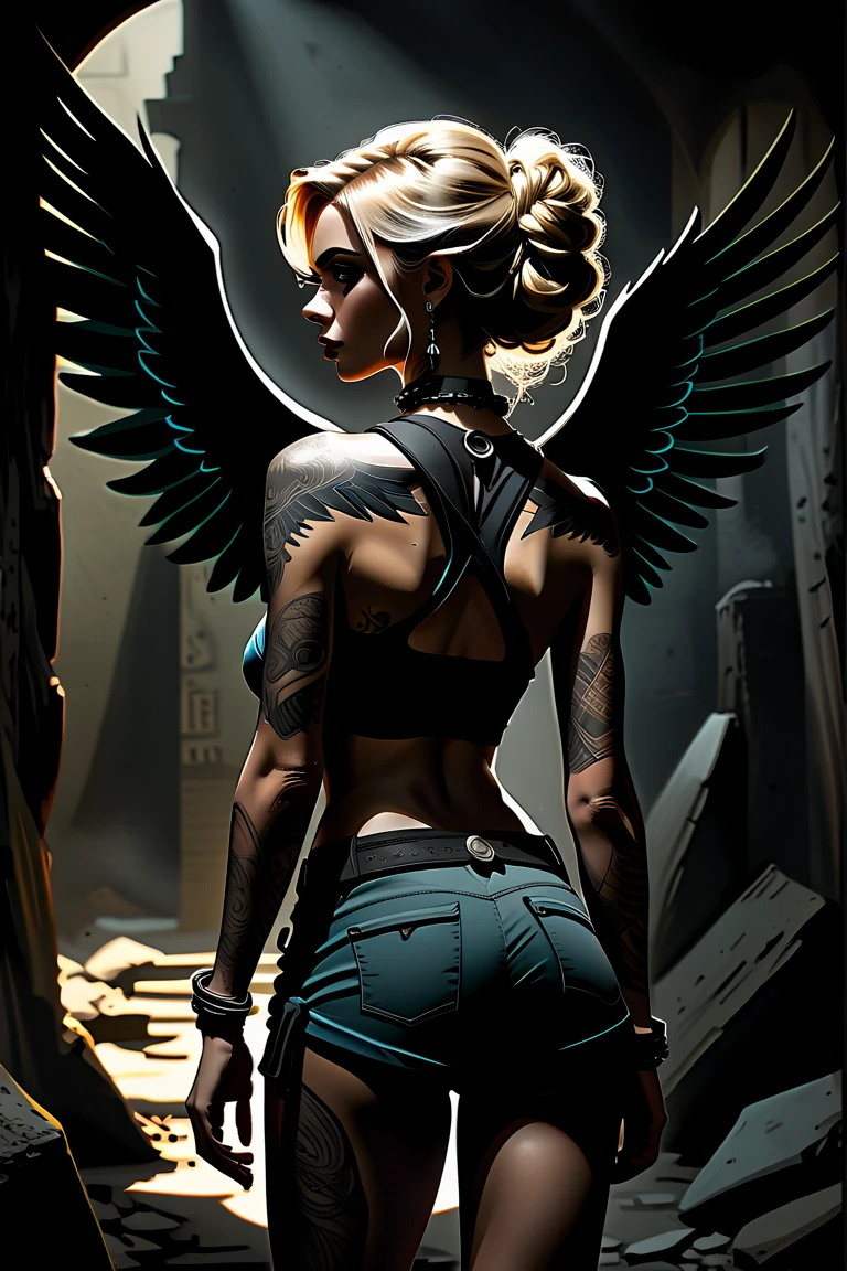 (monochrome), sketch, (hand well), (finger well), (long braided hair), (bangs), with in frame, ultra-detailed, 8k, masterpiece, beautiful detailed face, (volumetric lighting), beautiful detailed eyes, (ambient light), realistic shadows, (fullbody:1), (1girl), (cowboy shot), shirts, pants, looking at viewer, perfect body, body well:1, leg well:1, arm well:1