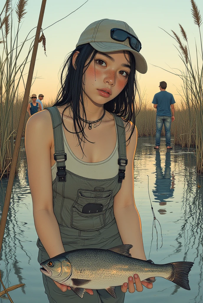 photo quality, (muddy swamp in the forest, night, gloomy swamp),
(pretty woman), (two women caressing themselves), merged in ecstasy, (legs spread: 20), touches between legs, touches breasts, does not resist, (takes off clothes: 10),
drowns in a swamp, sucks into a swamp, stands in the middle of a swamp, you can see legs in jeans in the water,
(biker jacket, blue jeans, Levis pants covered with brown swamp slurry),
(Shoulder-length hair is beautifully disheveled),
(Cosmetics, sloppy dark makeup, lipstick: 10),
(feels ???????, sexual tension, loses control, forbidden, strong blush on the face: 10),(sweat on the face: 9),(mouth ajar: 20),Intermittent breathing, (Sweat on the body: 10),
(sexy position, seducing)