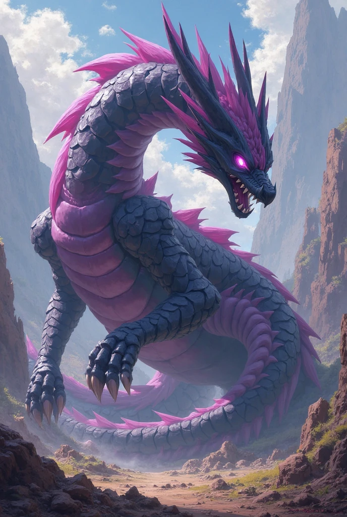  in the style of anime, on the right side of the screen is written "roller dragon jiu shou long" in bold letters. The background features a purple and black color scheme. It has an illustrative effect, giving it an energetic appearance. This design creates a vibrant atmosphere with contrasting colors. --ar 16:9
