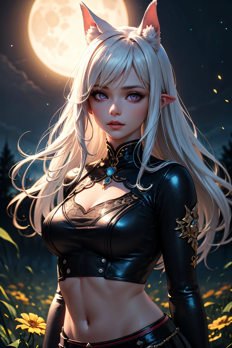 ((detailed face:1.2)), ((detailed facial features)), (finely detailed skin), skin clear, athletic body, highly detailed lace body, A masterpiece splash art focusing on (((Artemis (Ἄρτεμις, Ártemis) Virgin goddess of the hunt, the Moon, dark))) intricate detailed texture looks Grande, extraordinary detailed, night, beautiful shot, stunning, aura, hdr, color art, styled in Art, hyper realistic, trending on ArtStation,4k, 8k, XF35mmF1.4 R, ƒ/2.8, 35.0 mm, 1/200, ISO 500
