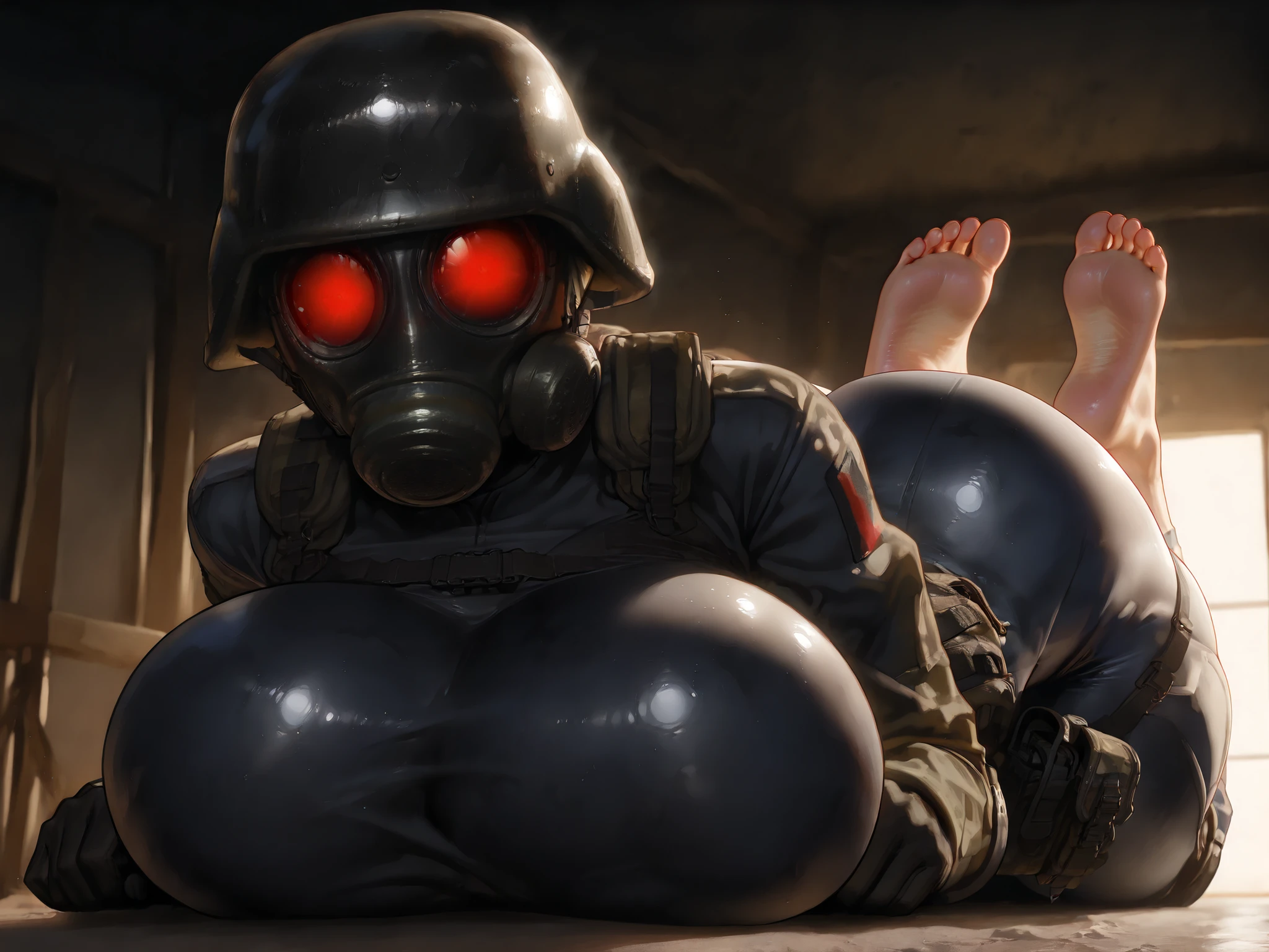 Farts, Fertofuchs, acoustics, fartチューブ, hoses, sitting on face, gas mask, facesitting,smirk smile,in ruin,2 anime girls,fart,onara,fart,fart,farting,sitting pose,whole body,girl is wearing bodysuits,((girl's face and butt))
