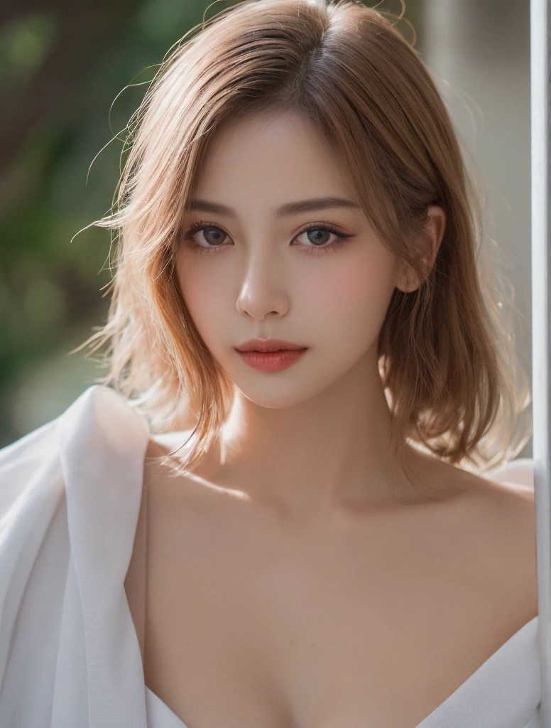 ((Night Scene, Realistic Light, Best Quality, 8k, Masterpiece: 1.3)), 1 Girl, Slim Body Beauty: 1.4, Blonde, Short Hair, (Big: 1.3), Off Shoulder Cut Top: 1.3, Ultra Detailed Face, Detailed Eyes, Double Eyelids, NYC, Times Square, Cleavage