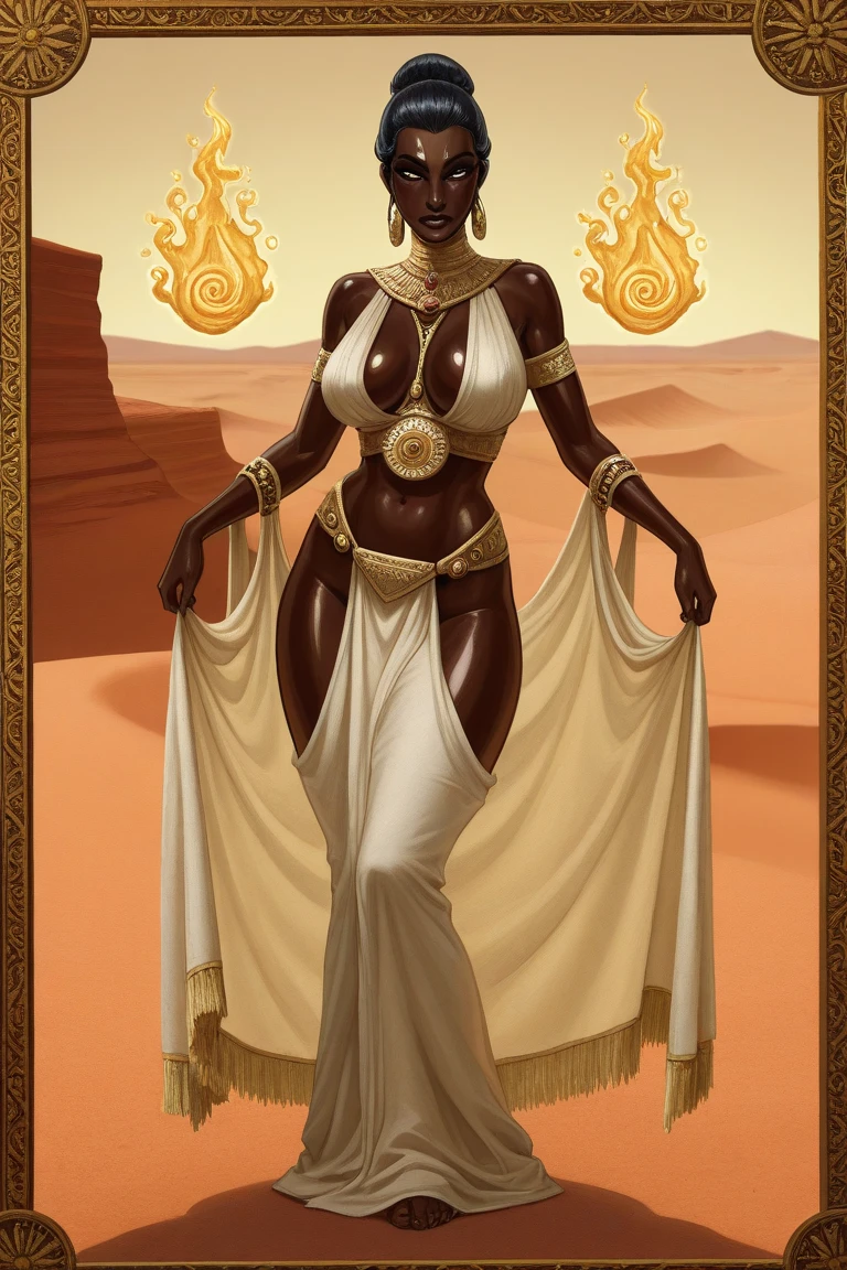 Nubian princess, golden bodypaint, golden swirls