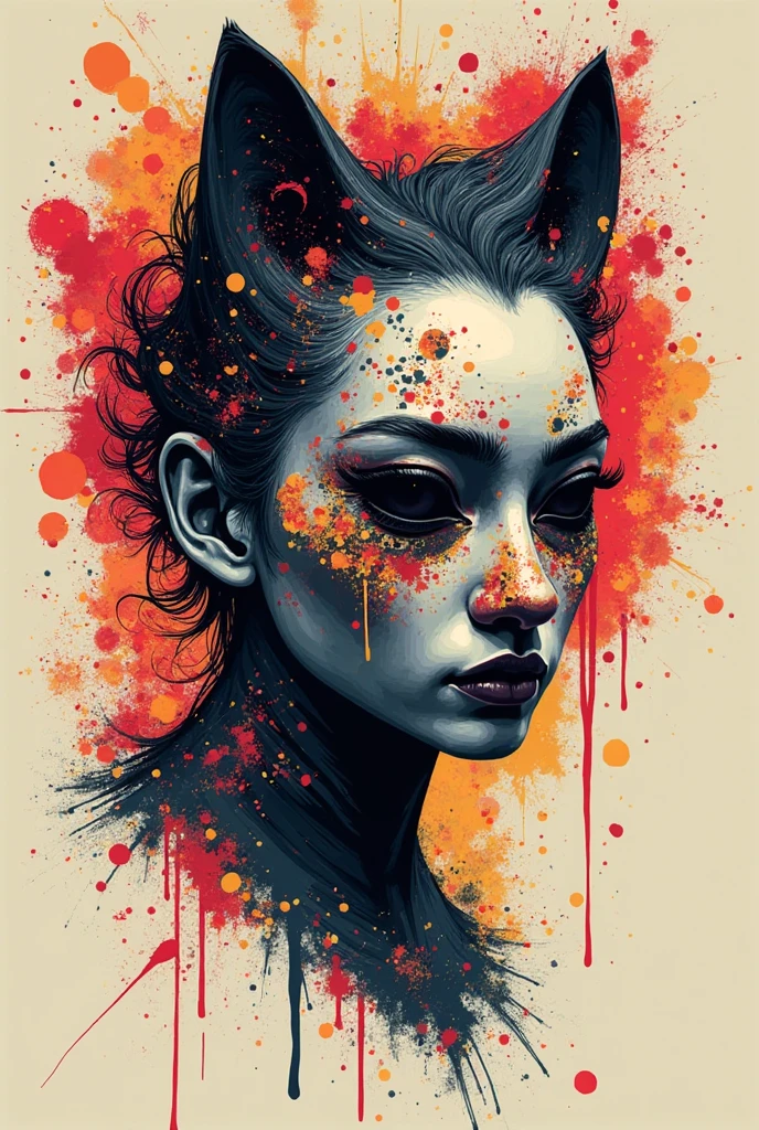 Conte Art Style, Portraiture, Beautiful detailasquerade Mask